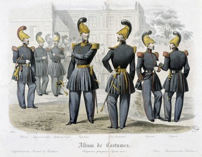 Vigili del Fuoco in uniforme - in "Album of costumes" da Unknown artist