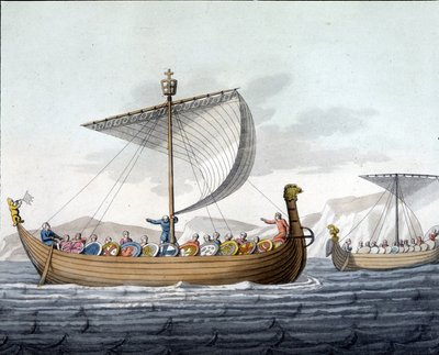 Flotta di Guglielmo I il Conquistatore (1027 - 1087) in navigazione verso l