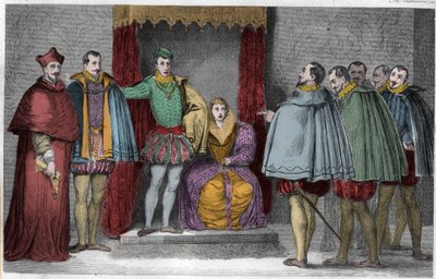 Francesco II (1544-60) dice ai deputati parlamentari che il Duca di Guisa e il Cardinale governeranno lo Stato da Unknown artist