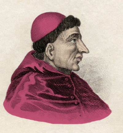 Francisco Jimenez de Cisneros (Gonzalo Jimenez de Cisneros) (1436-1517) cardinale, riformatore religioso e statista spagnolo. Incisione del XIX secolo da Unknown artist