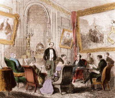 François René de Chateaubriand, scrittore e politico francese, legge le 