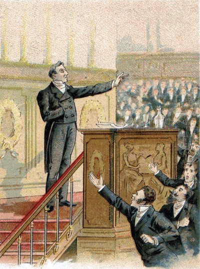 François Guizot (1789-1874), storico e politico francese nella Camera dei Deputati nel 1844. da Unknown artist