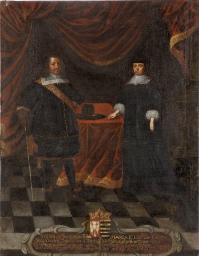 Duca Federico III di Holstein-Gottorp e duchessa Maria Elisabetta di Sassonia da Unknown artist