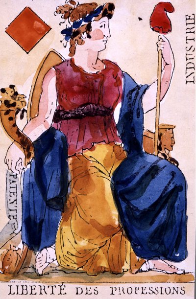 Libertà delle professioni - Carta da gioco rivoluzionaria da Unknown artist