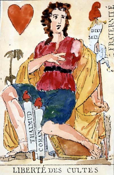Libertà di culto - Carta da gioco rivoluzionaria da Unknown artist