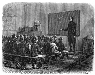 Scuola francese in Algeria nel 1840 da Unknown artist