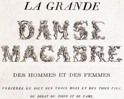 Frontespizio “La grande danza macabra degli uomini e delle donne” da Unknown artist