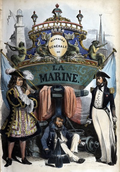 Frontespizio in "Histoire generale de la marine" sotto la direzione di Mr. Van Tenac da Unknown artist