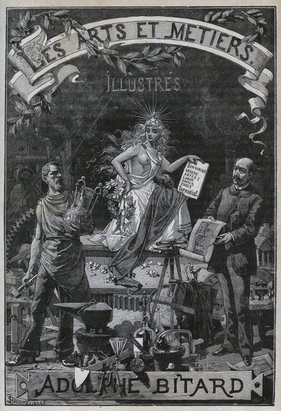 Frontespizio di "Les arts et métiers illustrés" di Adolphe Bitard. da Unknown artist