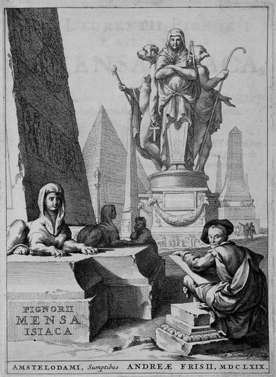 Frontespizio di "Mensae Isiaca" (che dà il significato dei riti sacri tra gli Egiziani) da Unknown artist