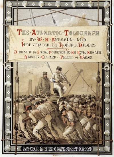 Frontespizio del libro "The Atlantic telegraph" di W. H. Russel, c. 1860 da Unknown artist