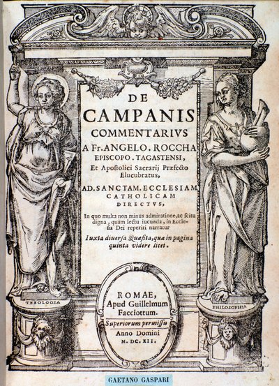 Frontespizio da De campanis di Rocca da Unknown artist