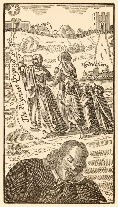 Frontespizio della seconda parte di Il progresso del pellegrino di John Bunyan da Unknown