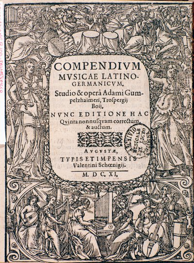 Frontespizio di Compendium of Music da Unknown artist