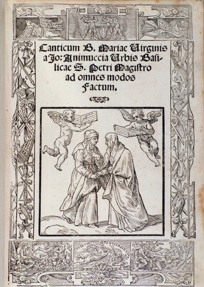 Frontespizio della partitura musicale di "Cantico della Beata Maria Vergine" di Giovanni Animuccia da Unknown artist