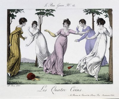 Gioco dei quattro angoli - in Il buon genere, n. 14, inizio XIX secolo da Unknown artist