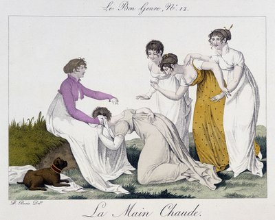 Gioco della mano calda - in Il buon genere, n. 12, inizio XIX secolo da Unknown artist
