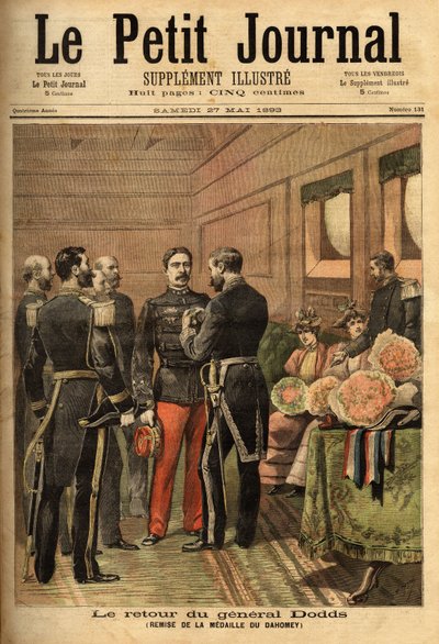 Generale Alfred Dodds (1842-1922), dopo essersi distinto durante le missioni in Indocina e pacificando il Senegal, ha guidato la campagna del Dahomey e ha ricevuto la medaglia del Dahomey, presentata dal Commissario Generale della Marina Hanes. Collezione  da Unknown artist