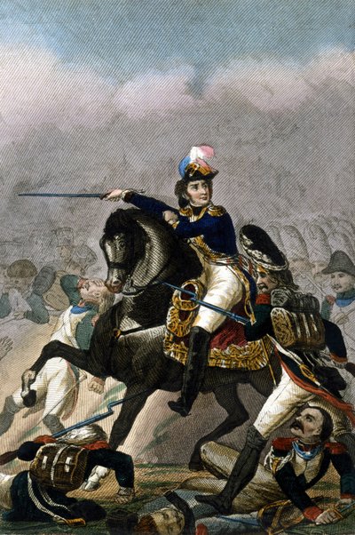 Generale Jean Lannes, Duca di Montebello (1769-1809) alla Battaglia di Essling (21 - 22 maggio 1809) Incisione del XIX secolo. Milano da Unknown artist