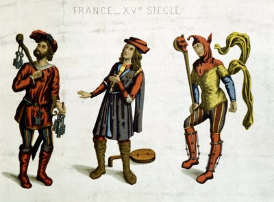 Carceriere, menestrello e pazzo, da una danza macabra da Unknown artist