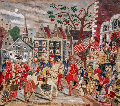 George Washington arriva trionfalmente alla Federal Hall di New York City da Unknown artist
