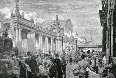 Impero tedesco o Secondo Reich (1871-1918): Dimostrazione socialista nella Piazza del Mercato di Berlino, 25 febbraio da Unknown artist