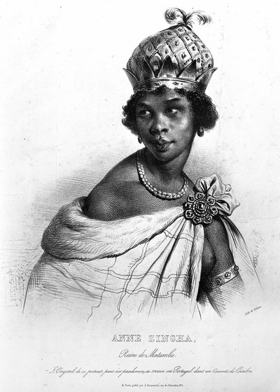 Ginga, la Regina Quilombola di Matamba e Angola. Anne Zingha Regina di Angola (1587-1663) da Unknown artist