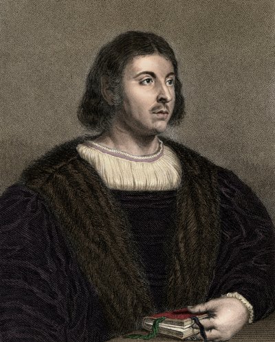 Giovanni Boccaccio (Boccace) 1313-1375 - incisione - XIX secolo da Unknown artist