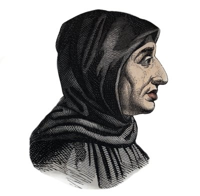 Girolamo Savonarola (1452-1498) sacerdote domenicano italiano e leader di Firenze - Ritratto di Girolamo Savonarola (1452-1498), predicatore e riformatore domenicano italiano da Unknown artist