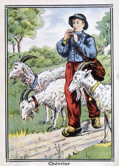 Capra: Il capraio che suona il pipot. da Unknown artist