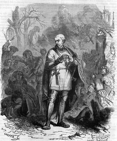 Dio ci salvi dalle pene di Monsieur il connestabile! Il connestabile di Montmorency intorno al 1548 in campagna militare. da Unknown artist