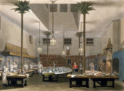 Grand Hotel: le cucine del Grand Pavillon Hotel a Brighton. 1850 da Unknown artist