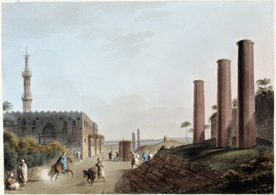 Pilastri di granito sul portico di Canopo nell