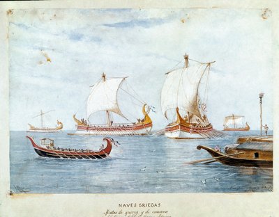 Navi da guerra e commercio greche da Unknown artist
