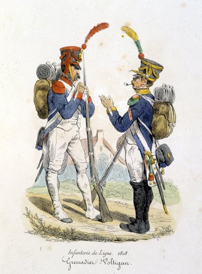 Granatiere e voltigeur della fanteria di linea da Unknown artist