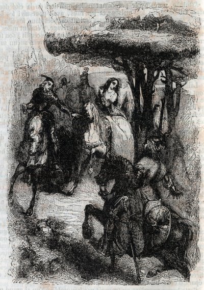 Grifone incontra Origille - incisione del 1851 da 
