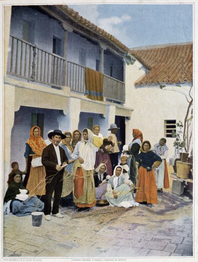 Gruppo di zingari a Triana, sobborgo di Siviglia da Unknown artist