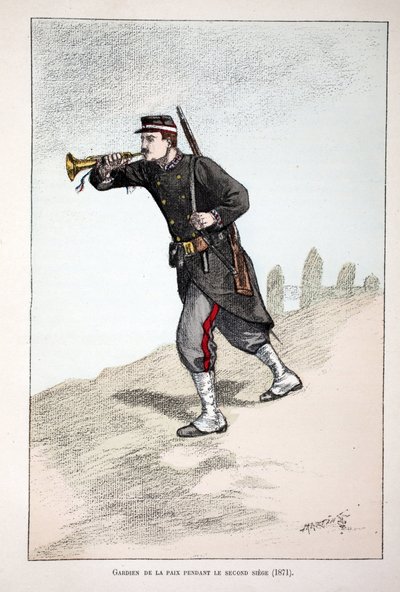 Guardiani della pace durante il secondo assedio della Comune di Parigi (1871) da Unknown artist