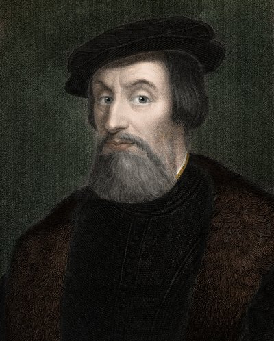 Hernando Cortes (1485-1547), conquistatore inglese del Messico (incisione del XIX secolo) da Unknown artist