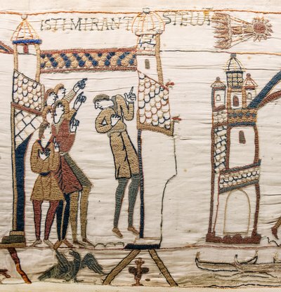 Cometa di Halley e Harold riceve cattive notizie, Arazzo di Bayeux da Unknown artist