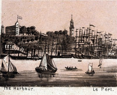 Amburgo, Germania: vista del porto in "Il mondo illustra 168 vedute" da Unknown artist