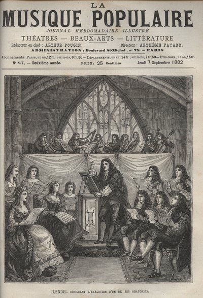 Handel dirige uno dei suoi oratori - George Frederick Handel da Unknown artist
