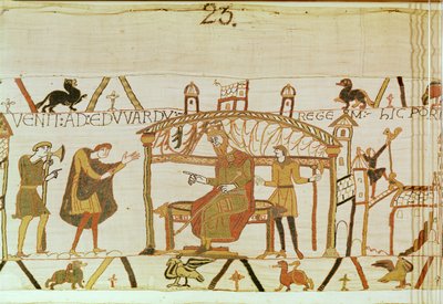 Harold davanti al Re Edoardo, Arazzo di Bayeux da Unknown artist