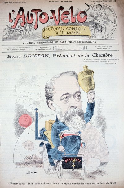 Henri Brisson in automobile (presidente della camera) - in "l