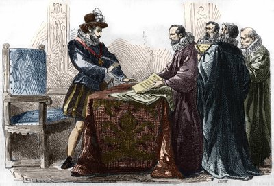 Enrico IV (1553-1610) firma l