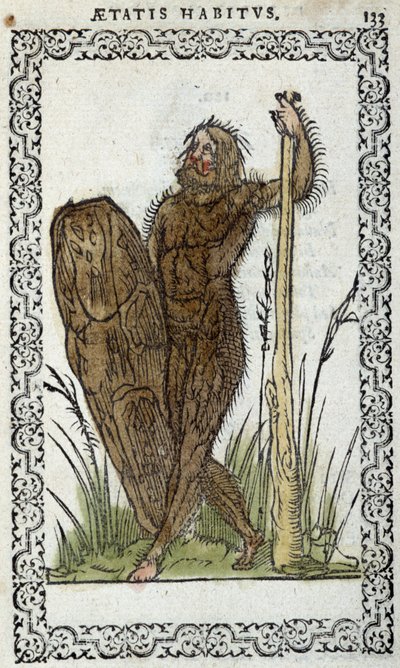 Uomo selvaggio - in "Habits et effigies" di Jean Sluperius da Unknown artist