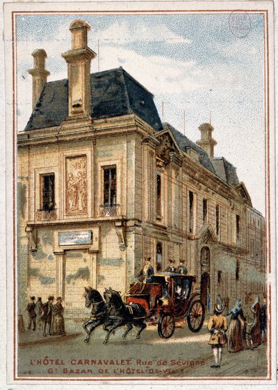 Hotel Carnavalet, pubblicità del negozio "Grand bazar de l