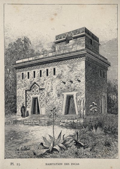 Abitazione degli Inca - incisione del 1889 in "Storia dell