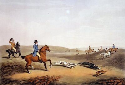 Scena di caccia in Inghilterra. Incisione del XIX secolo. Gien, museo della caccia da Unknown artist
