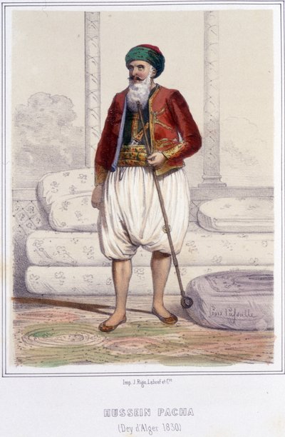 Hussein pasha, dey (Gran zio) di Algeri dal 1818 fino al 1830 quando i francesi presero Algeri da Unknown artist